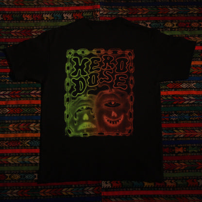 T-Shirt - "Laugh Now Cry Later" - Creme / Black / Multicolor