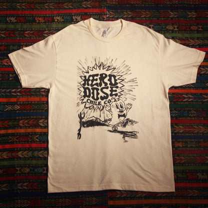 T-Shirt - Front Only Print - Creme