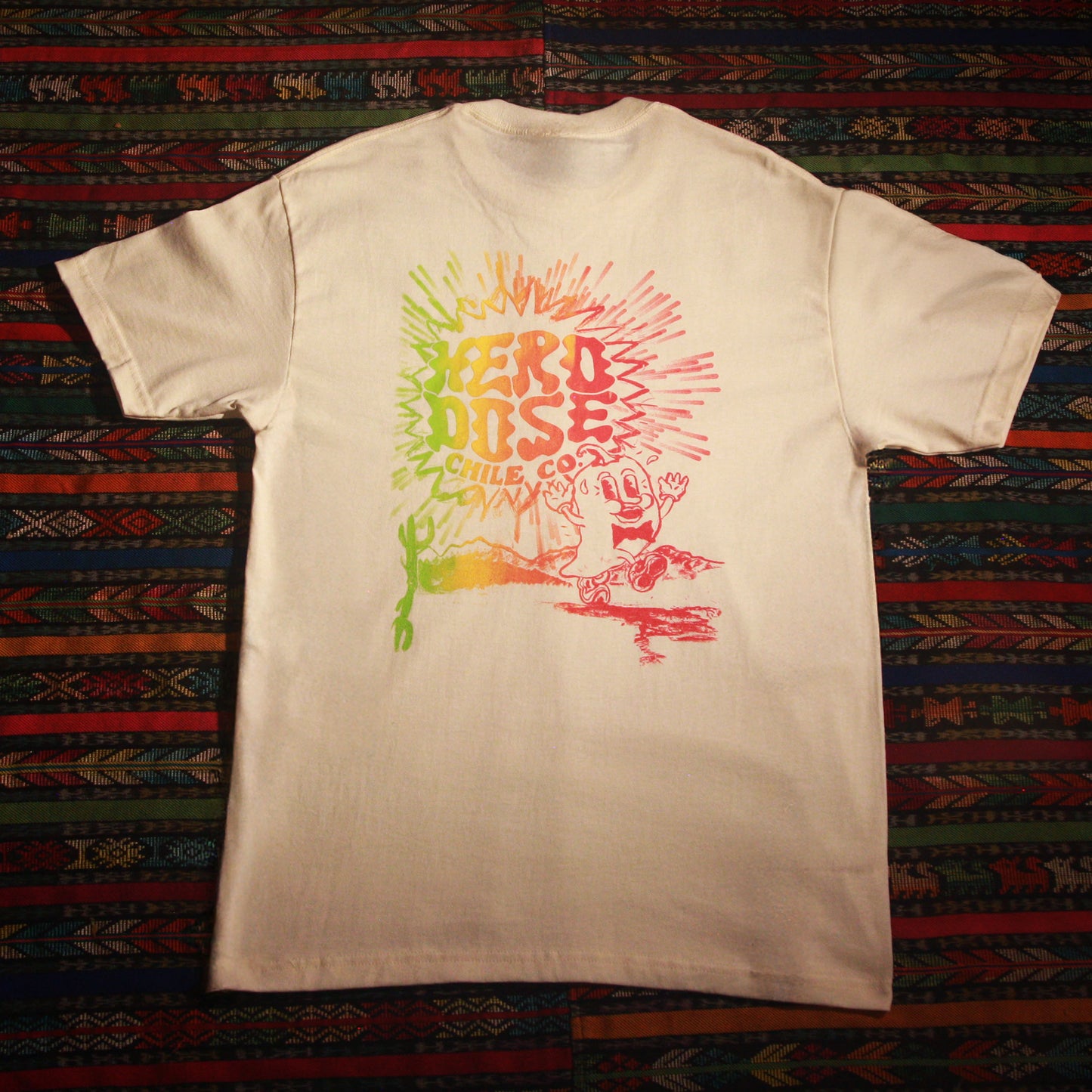 T-Shirt - "Chileman Sunshine" - Creme / Black / Multicolor